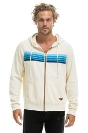 5 STRIPE HOODIE - VINTAGE WHITE BLUE Aviator Nation at Aviator Nation